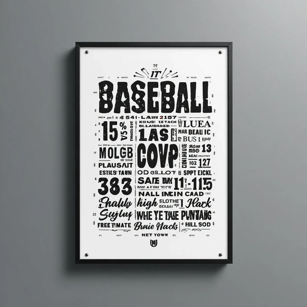 Baseball Stat Line Poster