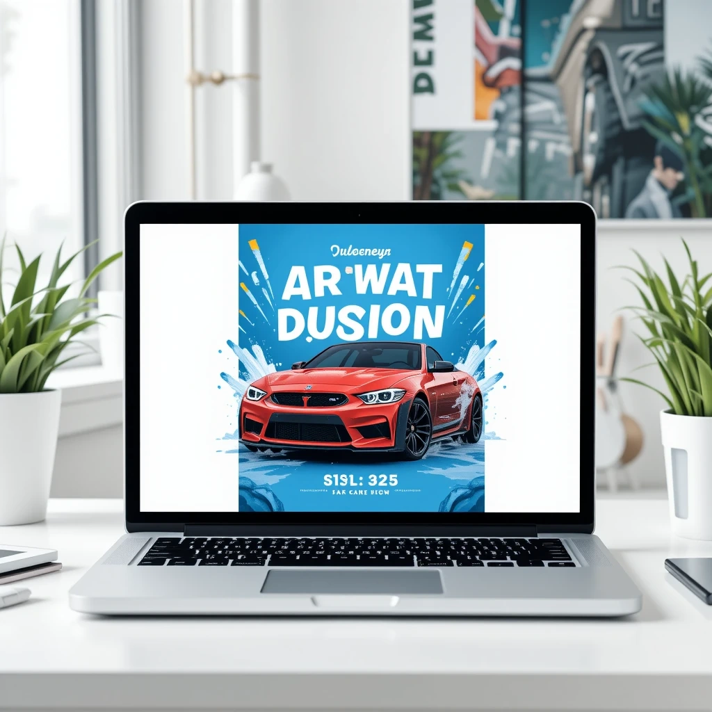 Car Wash Posters Using Printable Digital Templates