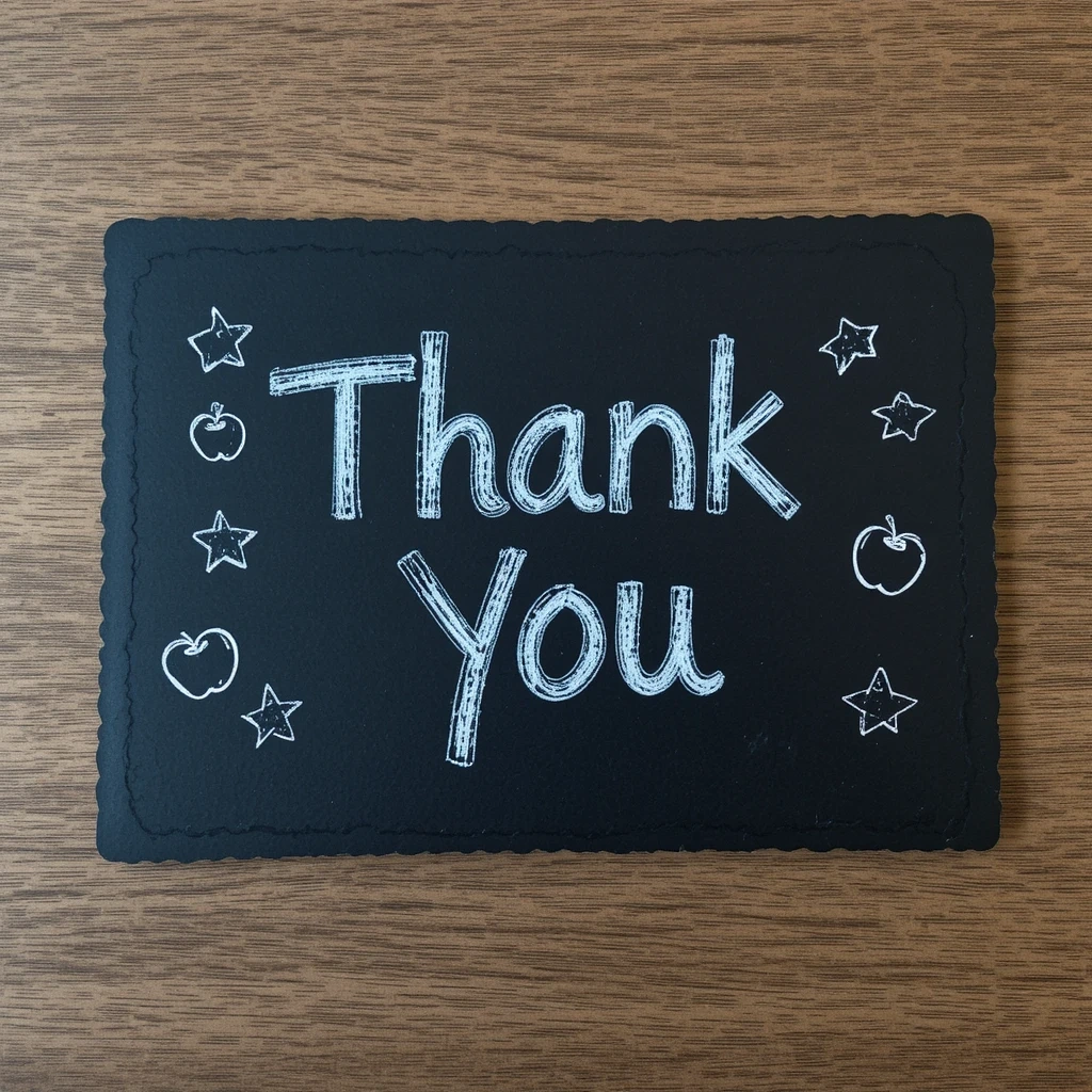Chalkboard-Style Appreciation Card
