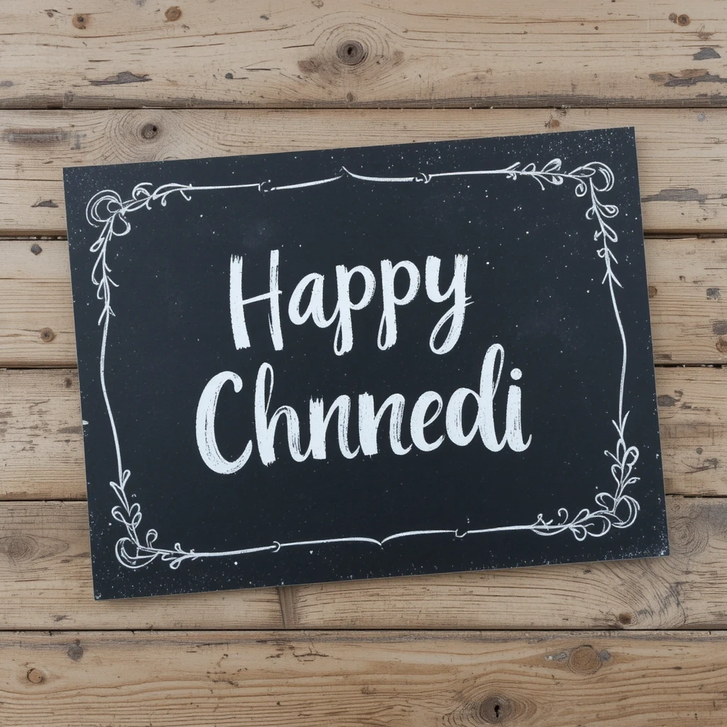 Chalkboard-Style Countdown Card