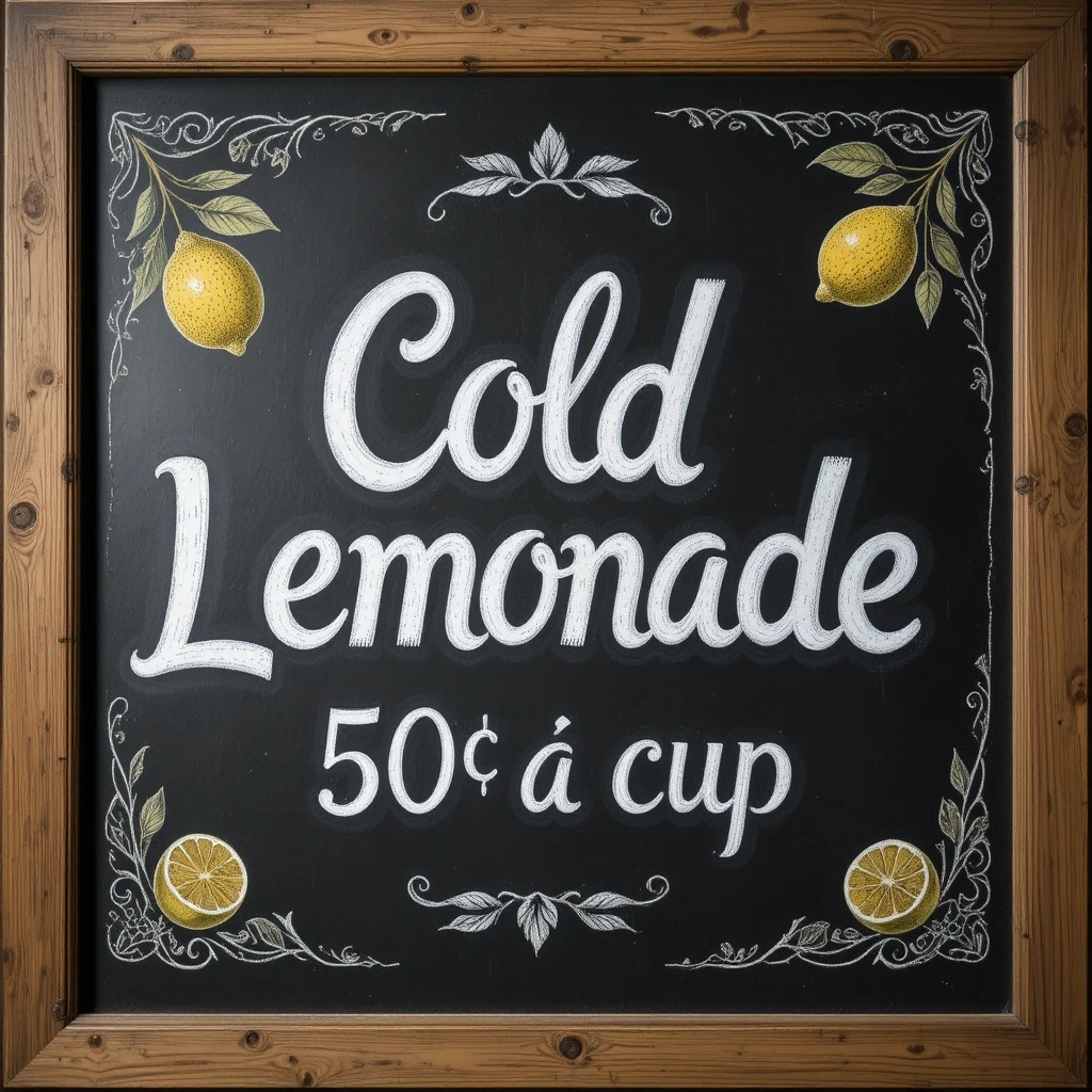 Chalkboard Style Rustic Sign