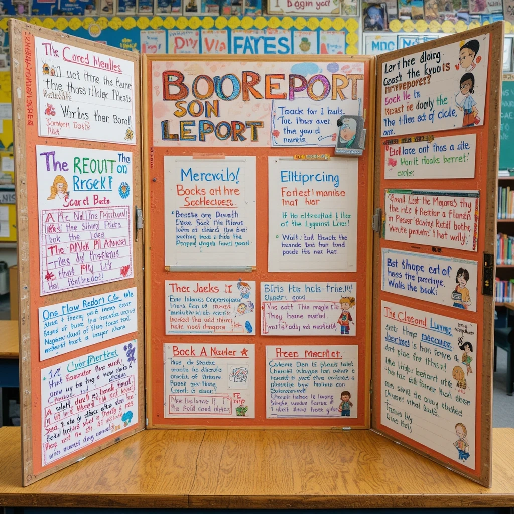 Classroom Book Report Display