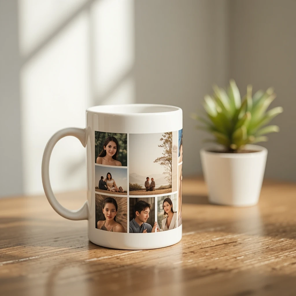 Custom Coffee Mug with Photo Collage