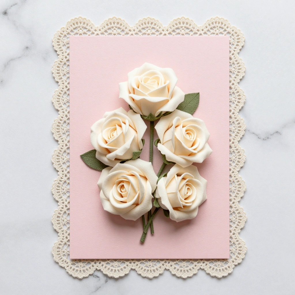 Fabric Flower Cards