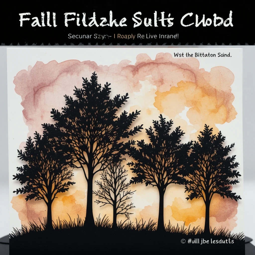 Fall Foliage Silhouette Card
