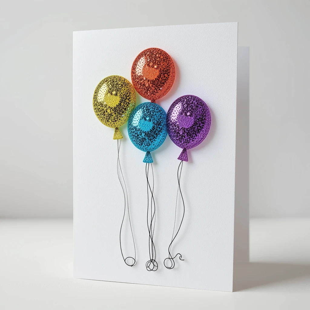 Glitter Balloon Card