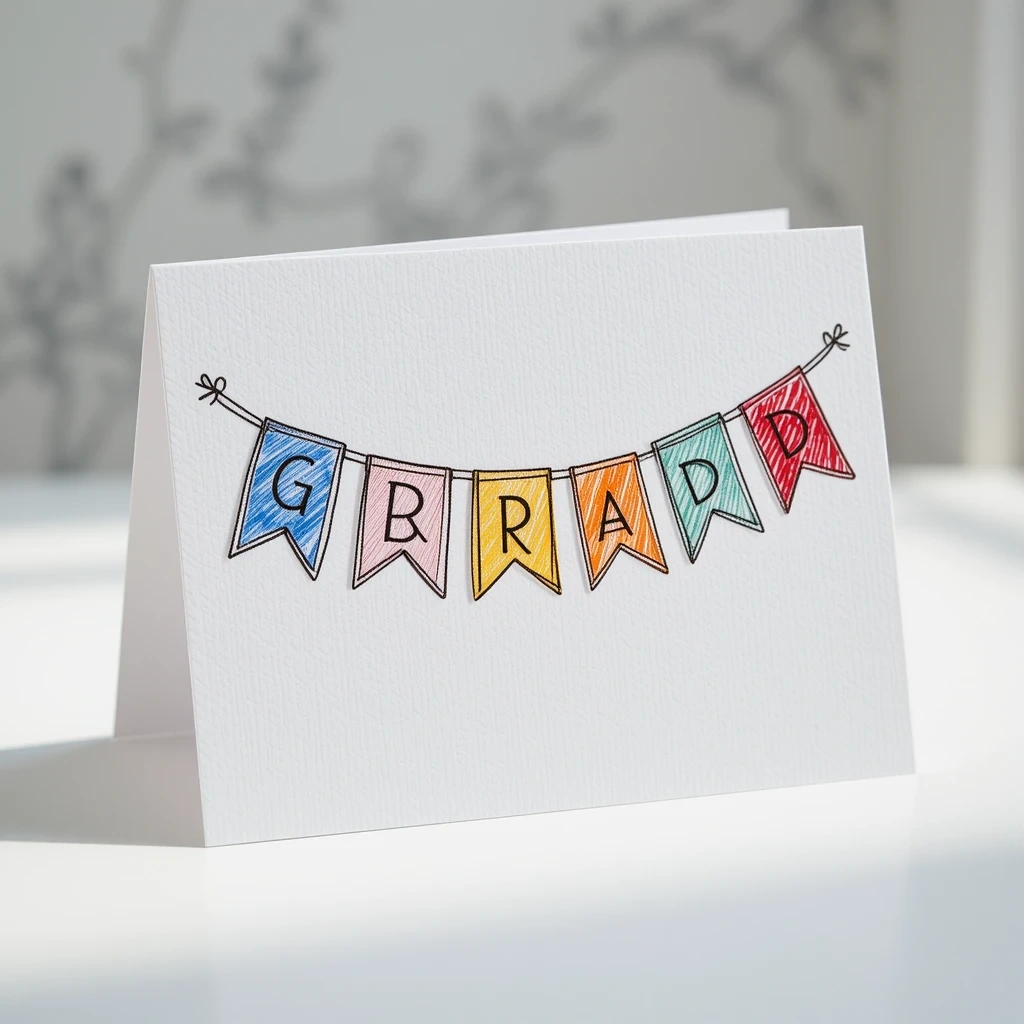 Hand-Lettered Banner Card
