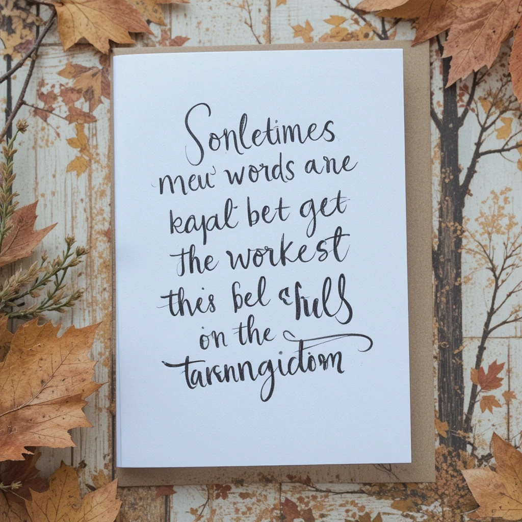Handwritten Lettering Autumn Quote Card
