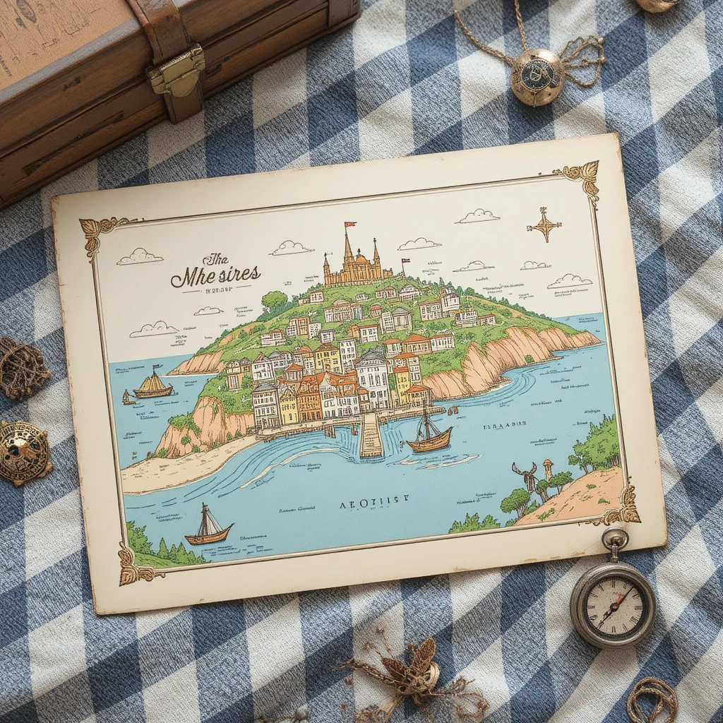 Illustrated Map Thank You Cards