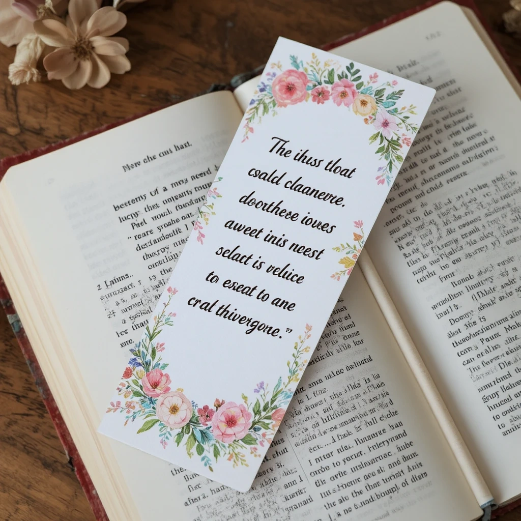 Inspirational Quote Bookmark Card