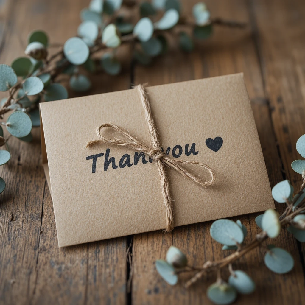 Kraft Paper Rustic Thank You Cards