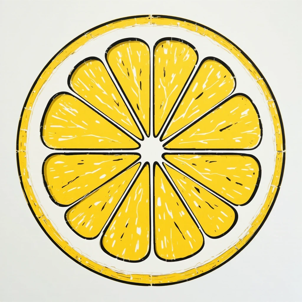 Lemon Slice Cutout Poster