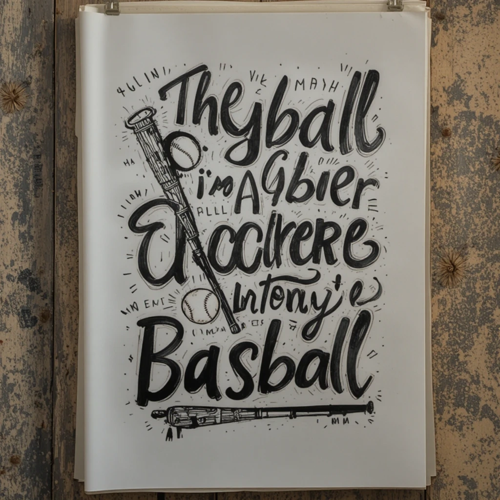 Motivational Quote Bat-and-Ball Poster