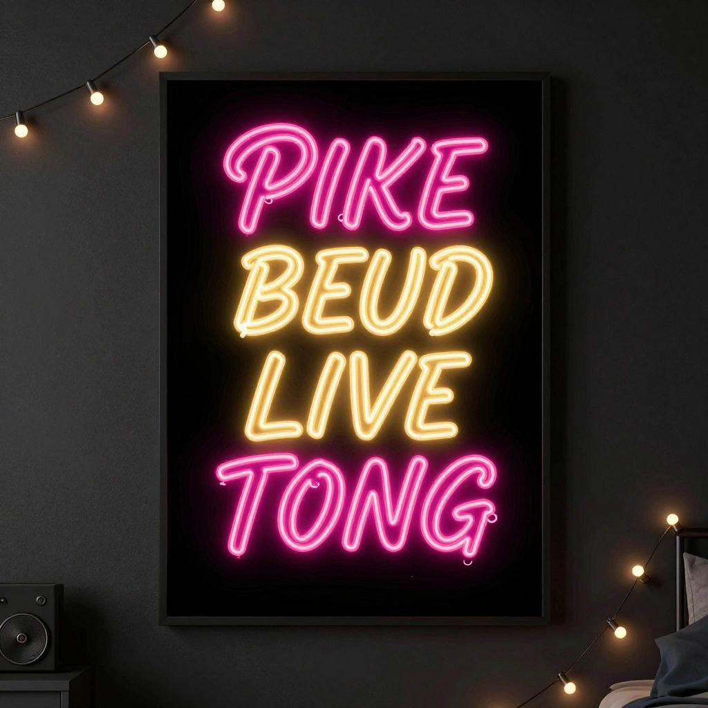 Neon-Style Typography Poster