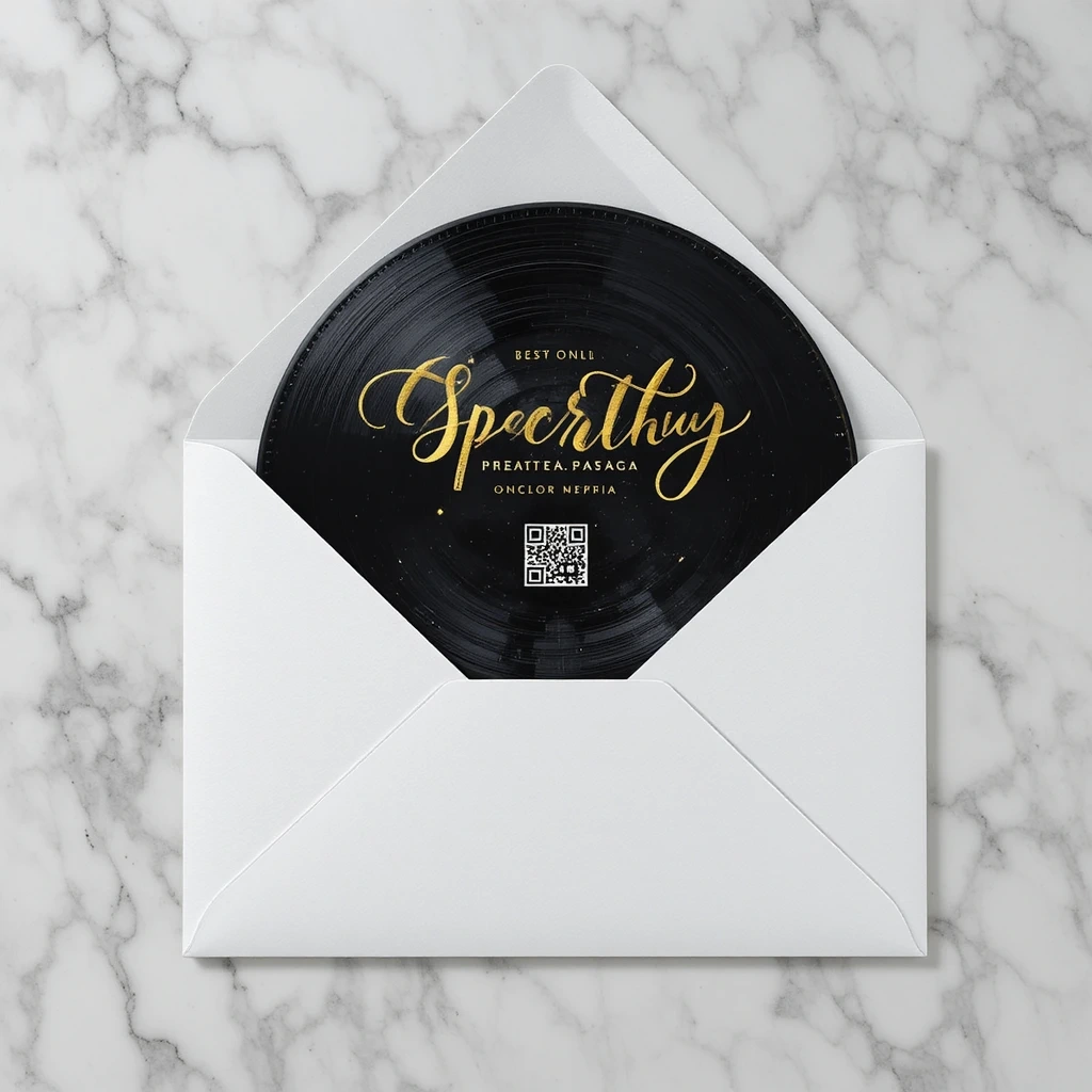 Personalized Playlist on Vinyl Card