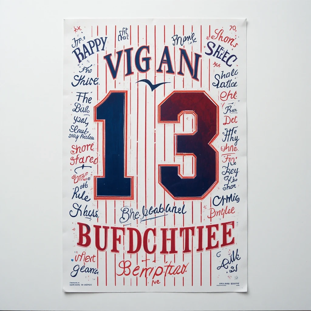Player Number Typography Poster