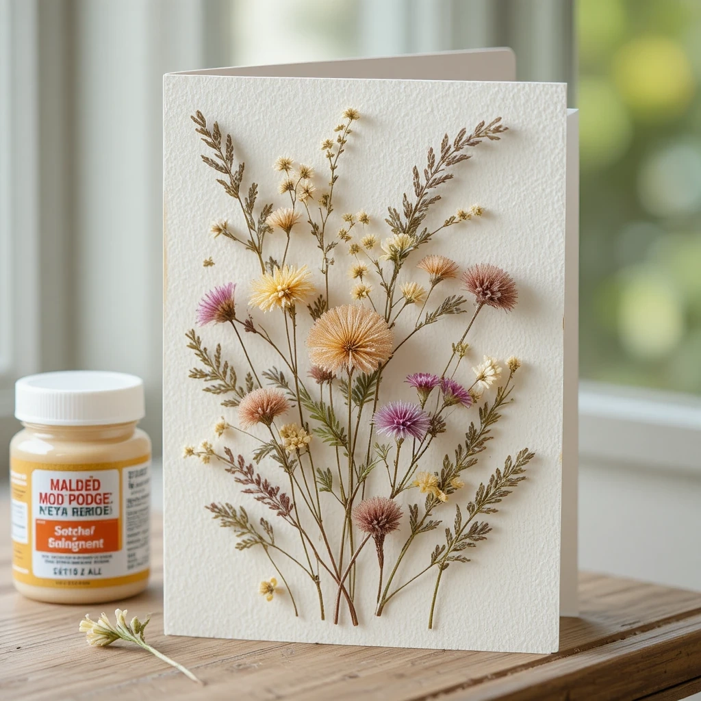 Pressed Flower Botanical Card