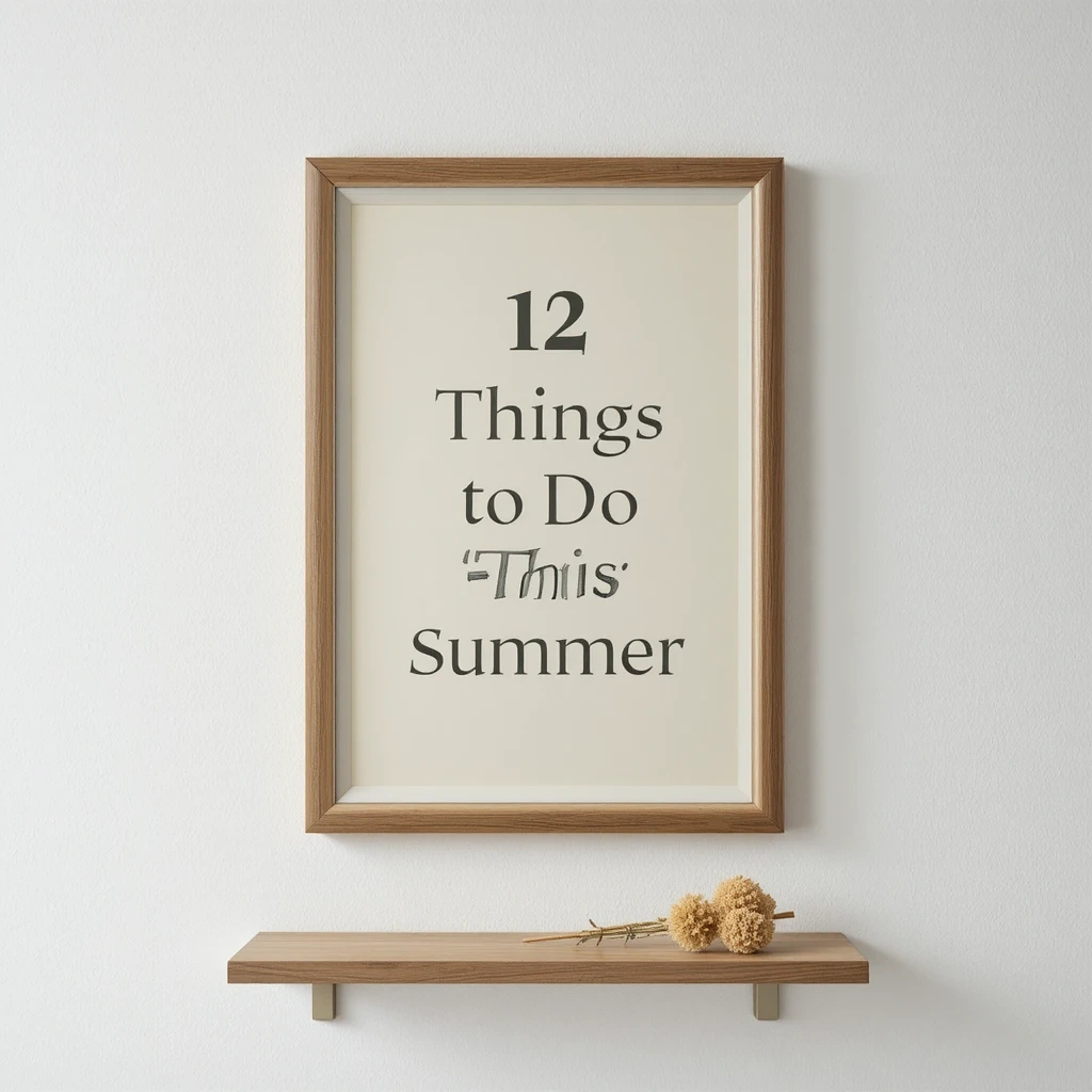 Printable Minimalist Summer Bucket List Poster