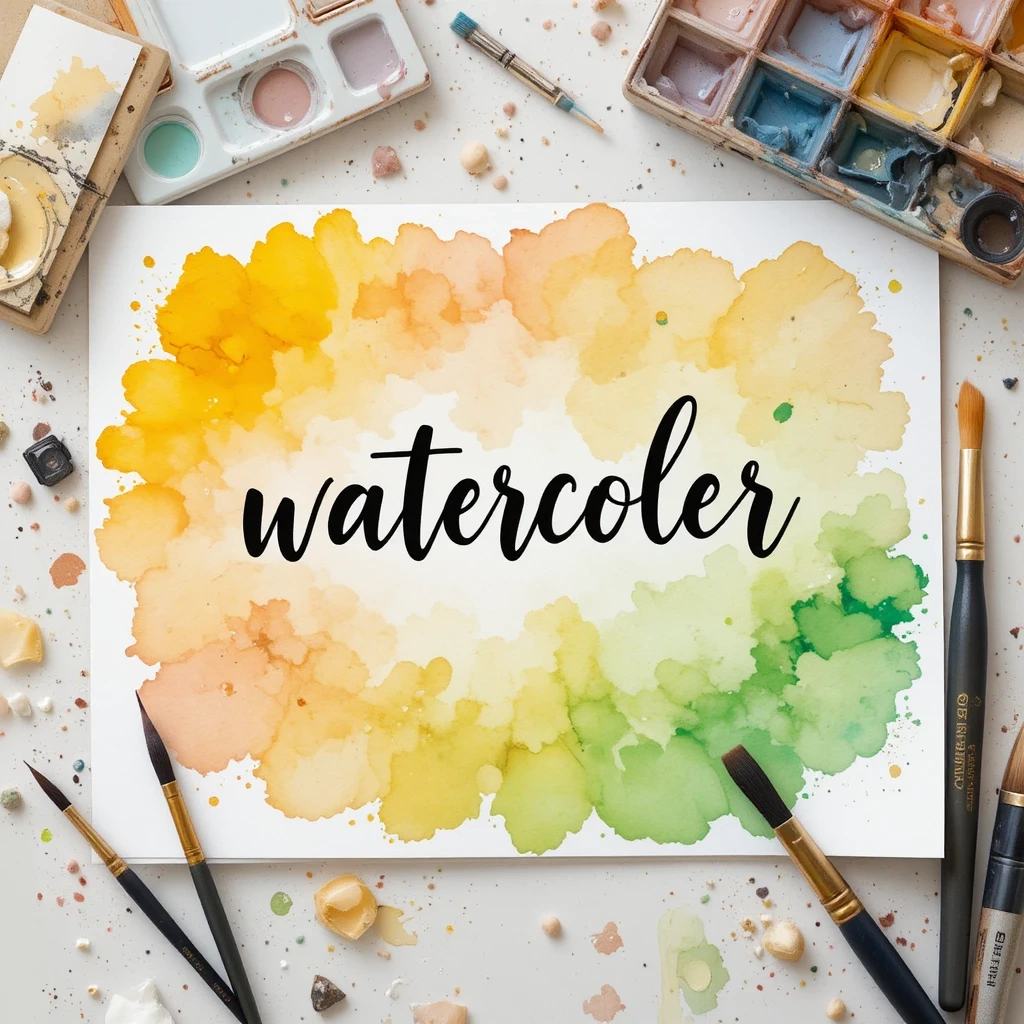 Rainbow Watercolor Splash Poster