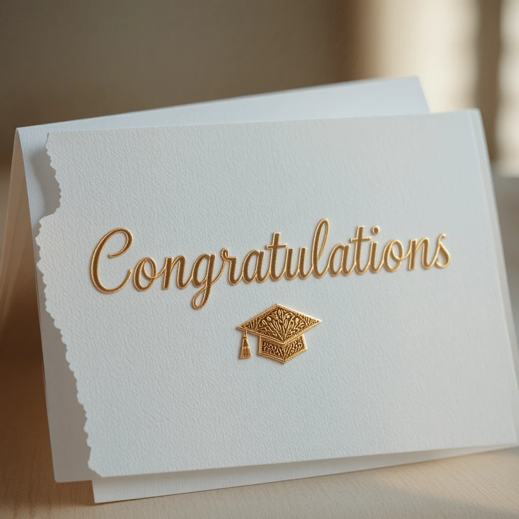 Simple Embossed Congratulations Card