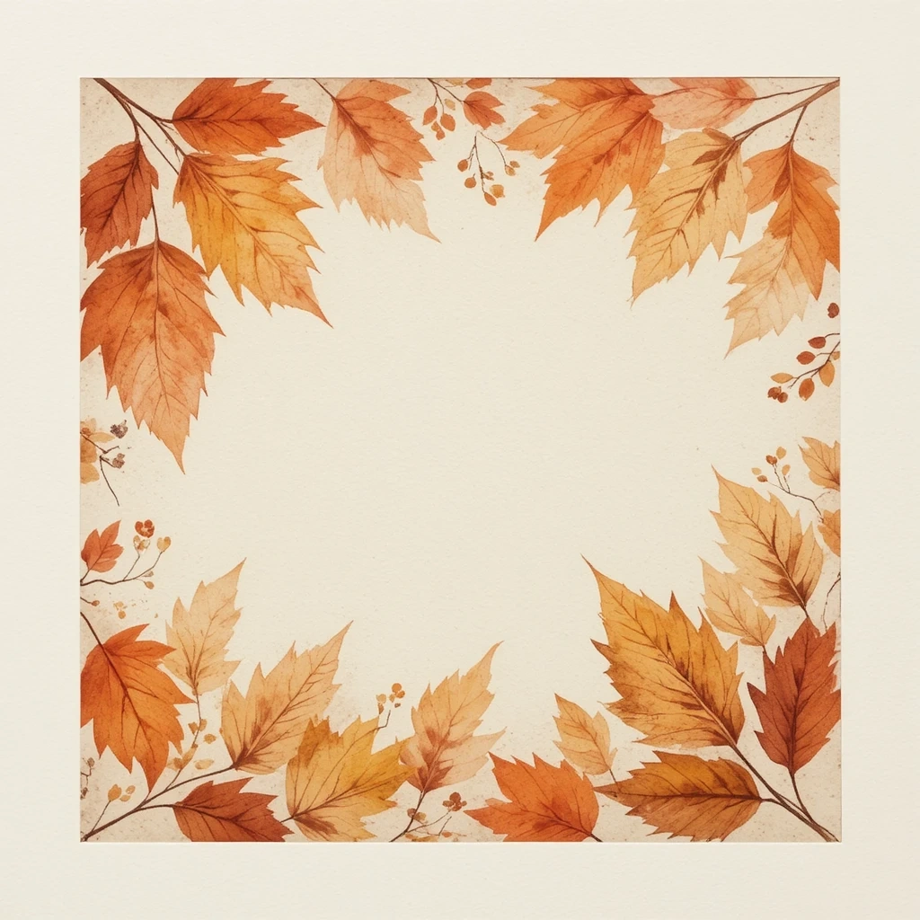 Simple Watercolor Leaves Card