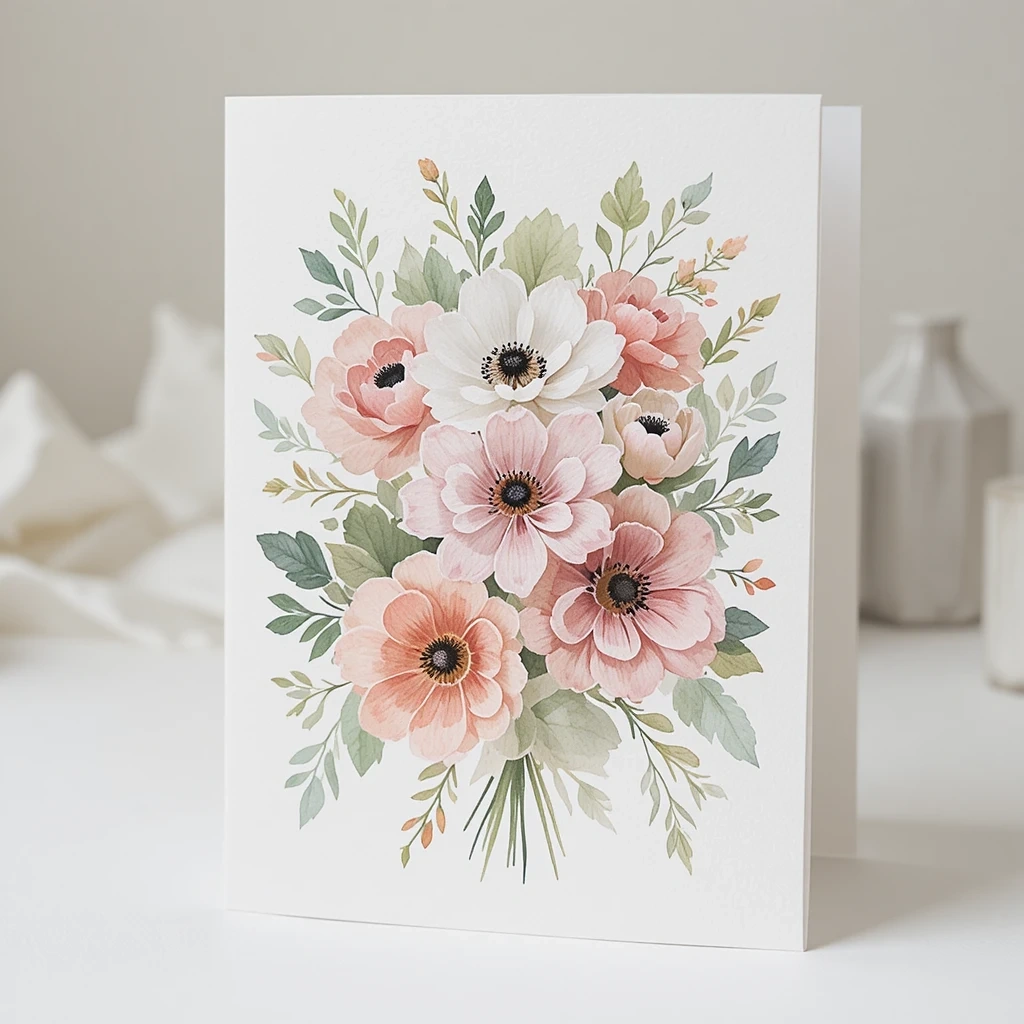 Soft Floral Bouquet Card