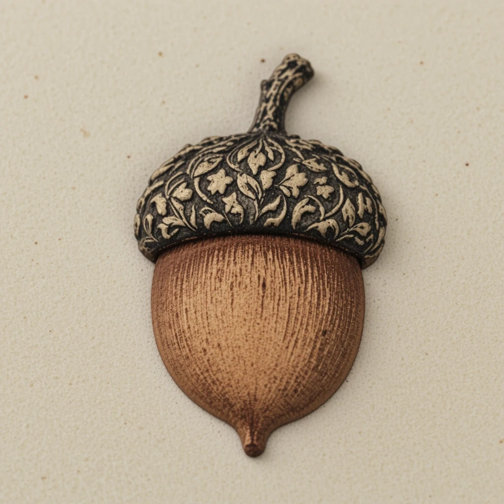 Stamped Acorn Card