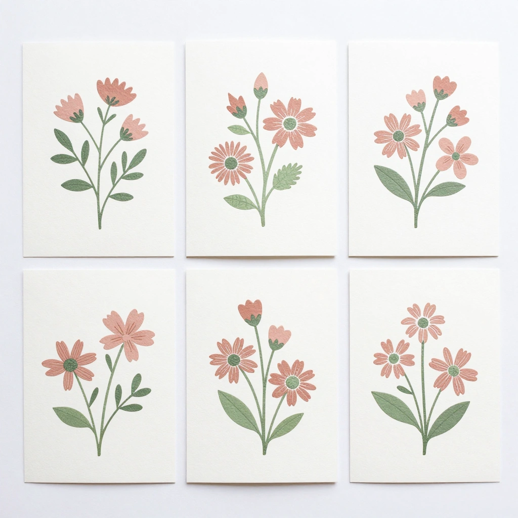 Stamped Floral Cards