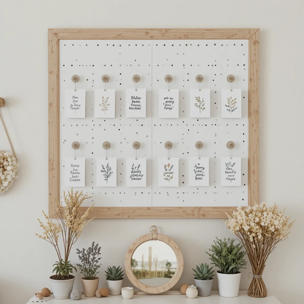 Summer Bucket List Poster on a Pegboard