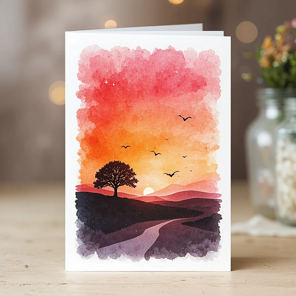 Sunset Landscape Card