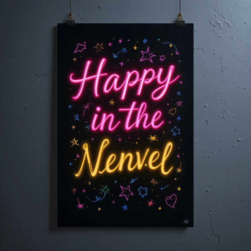 The DIY Neon-Effect Graduation Poster
