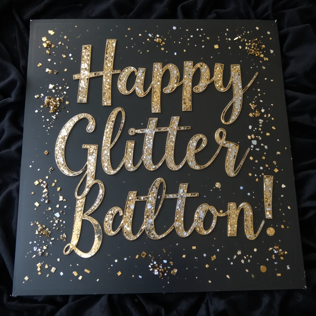 The Glitter and Glam Graduation Poster