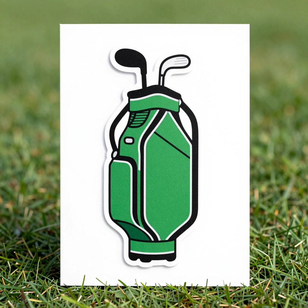 The Golf Bag Shaped Card