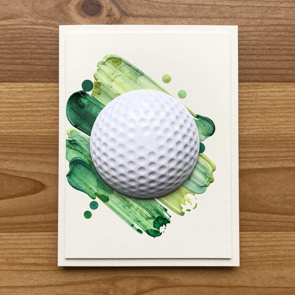 The Golf Ball Stamped Card