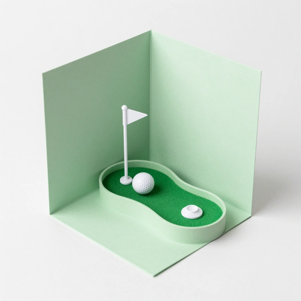 The Pop-Up Golf Course Card