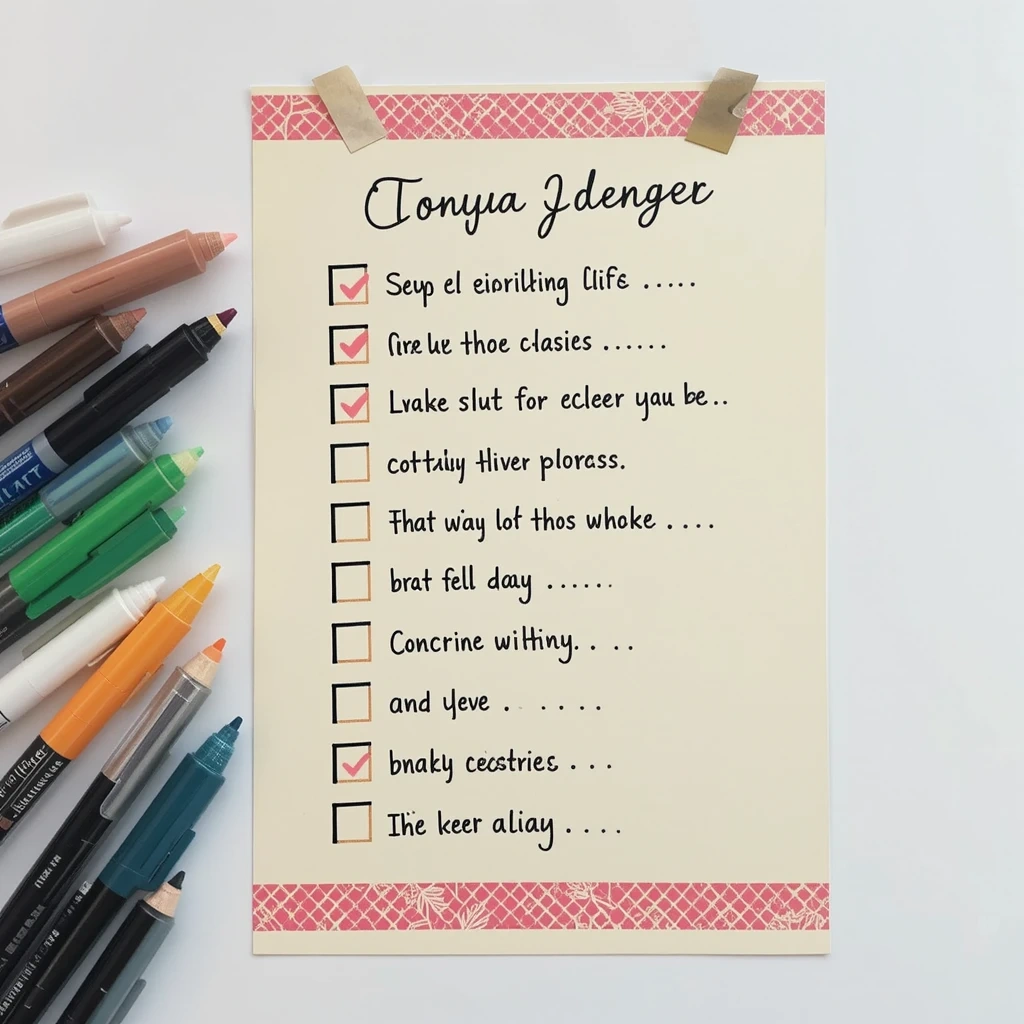 The Self-Care Checklist Poster