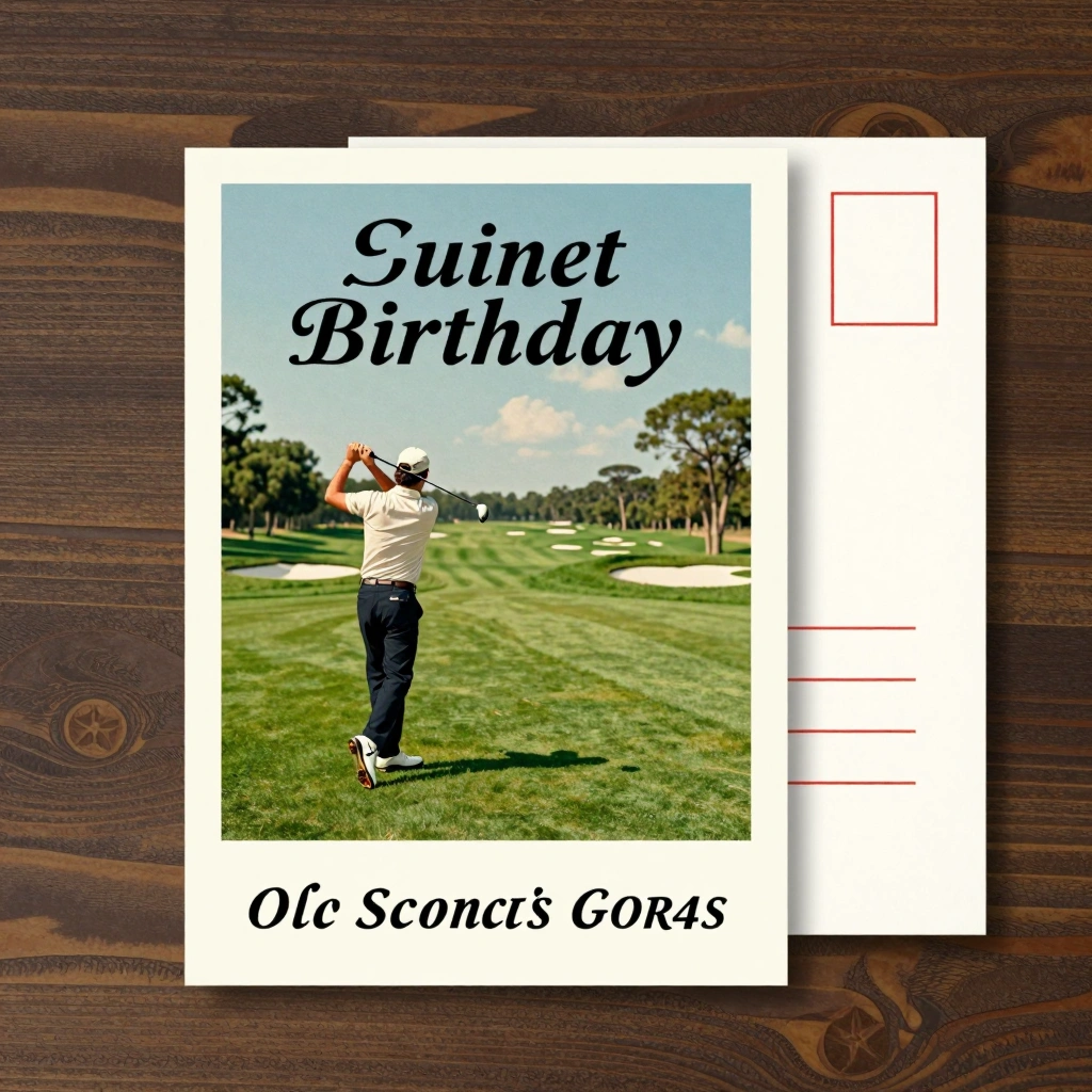 The Vintage Golf Postcard Style Card
