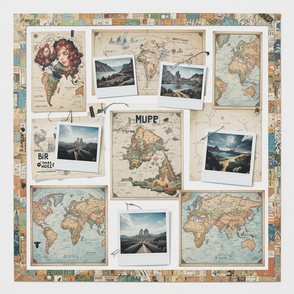 Travel Memory Scrapbook Board