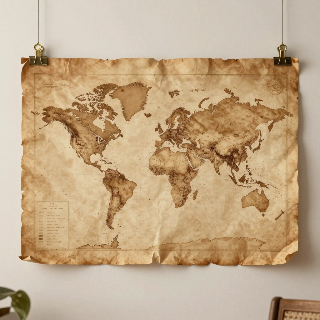 Vintage Travel Map Poster