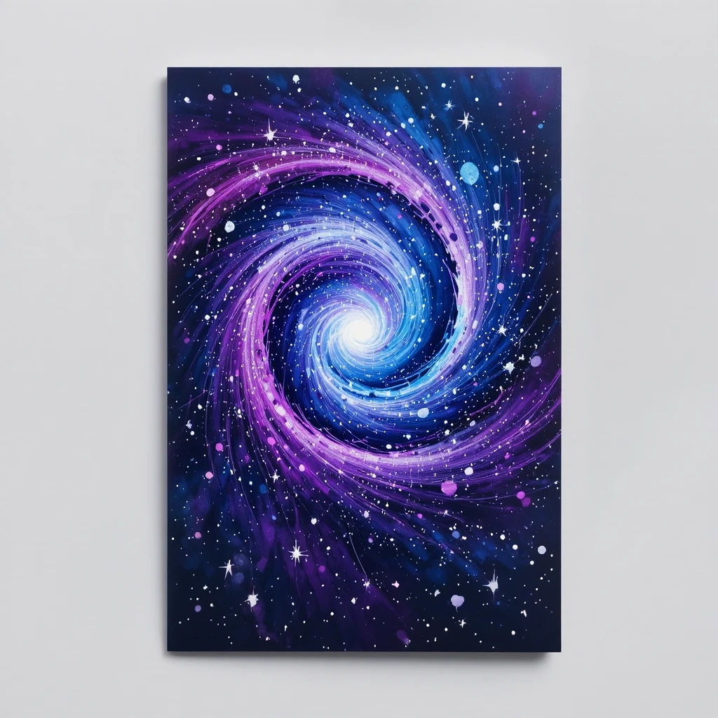 Watercolor Galaxy Swirl Card