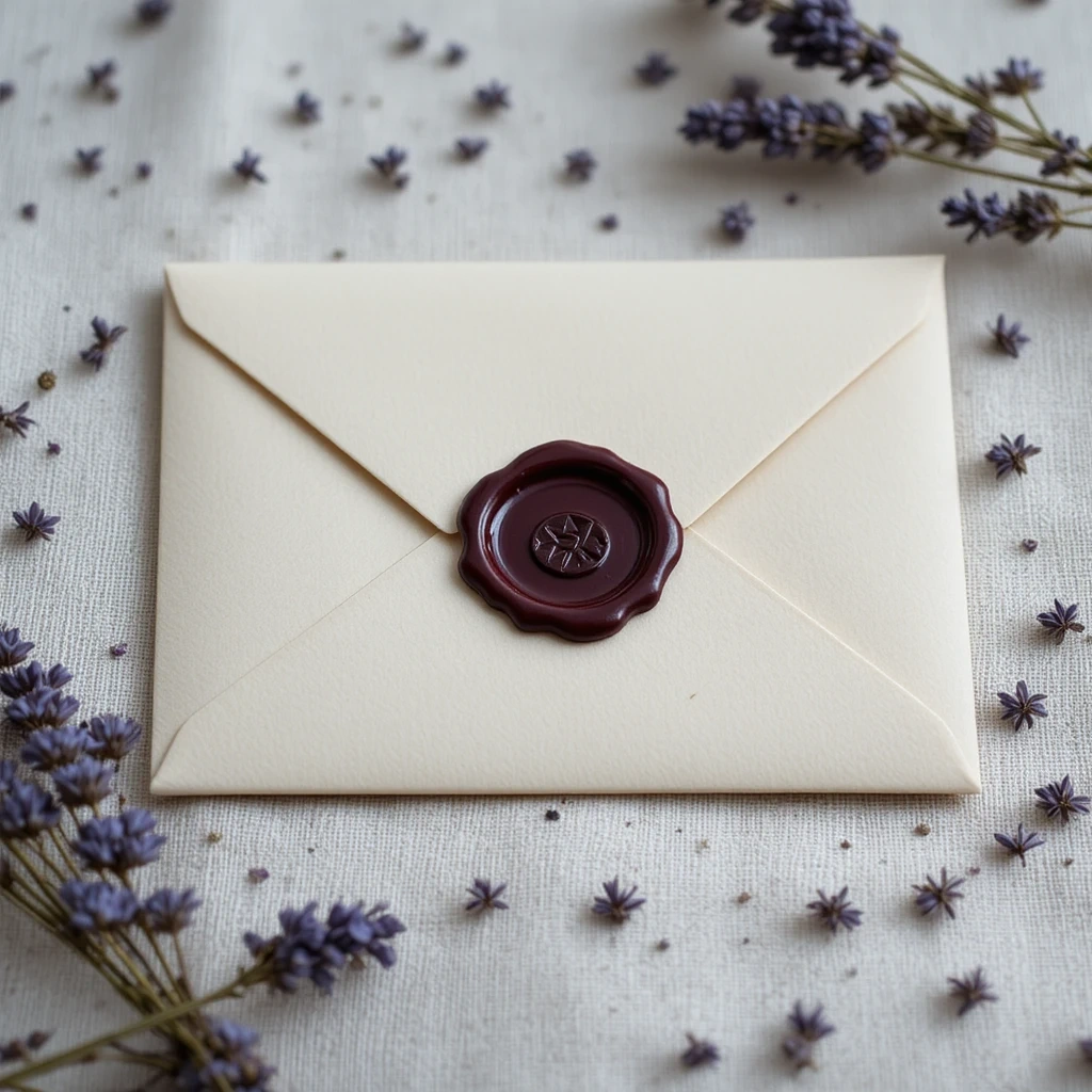 Wax Seal Envelope Wedding Thank You Cards