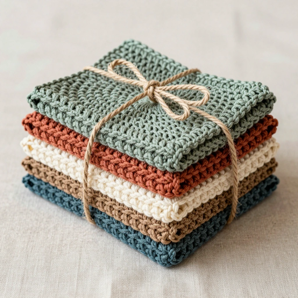 Crochet Dishcloths Set