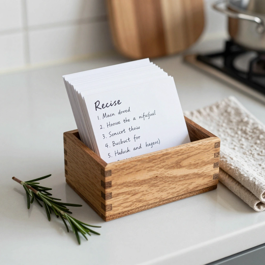 Handwritten Recipe Card Box