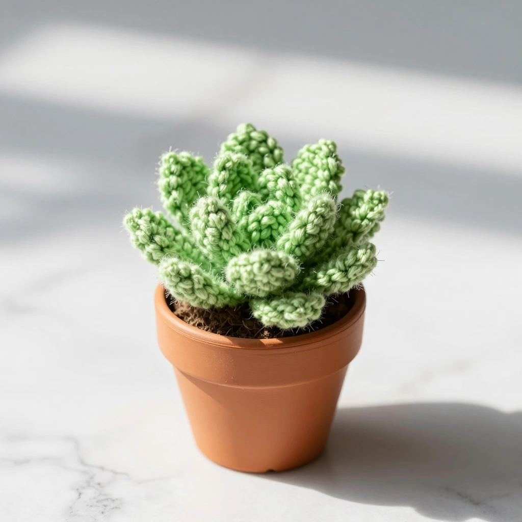Mini Crochet Succulent Plant