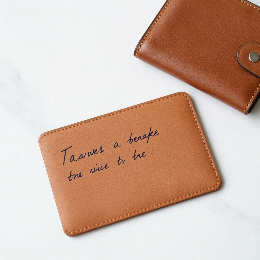Personalized Leather Wallet Insert