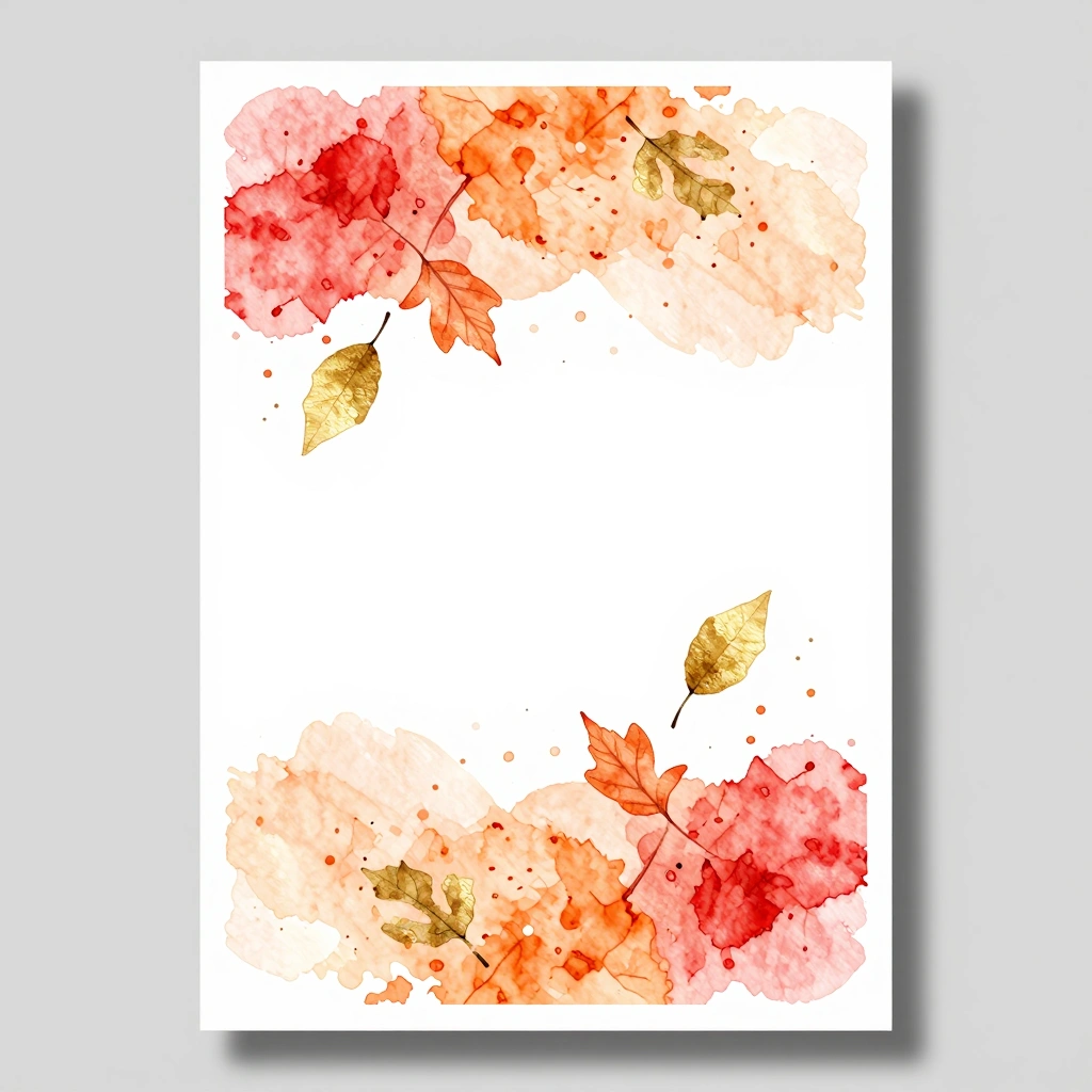 Autumn Leaves Watercolor Print