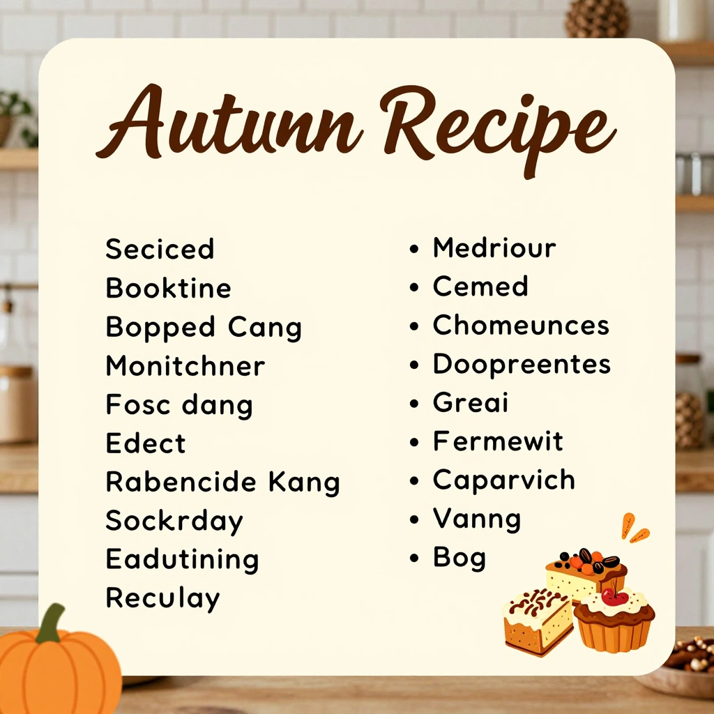 Autumn Recipe Card Poster