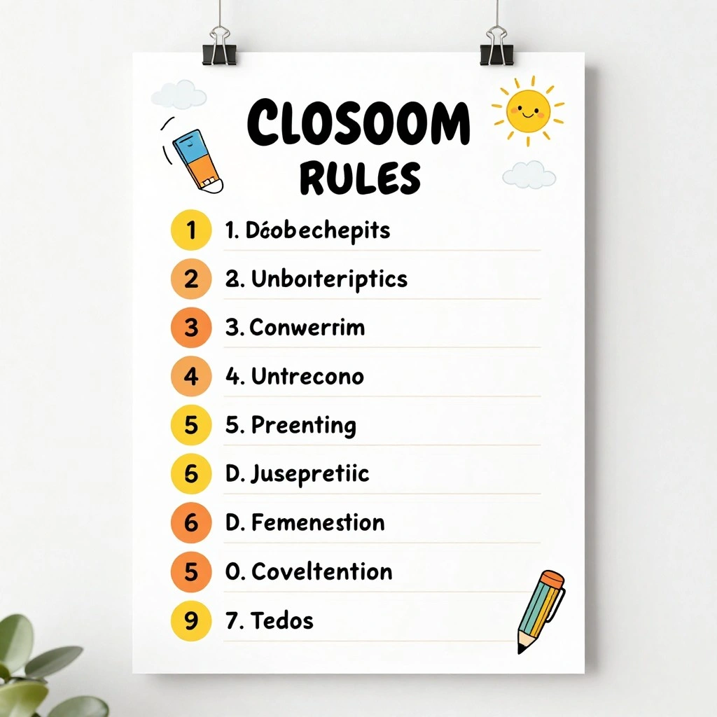 Classroom Rules Poster
