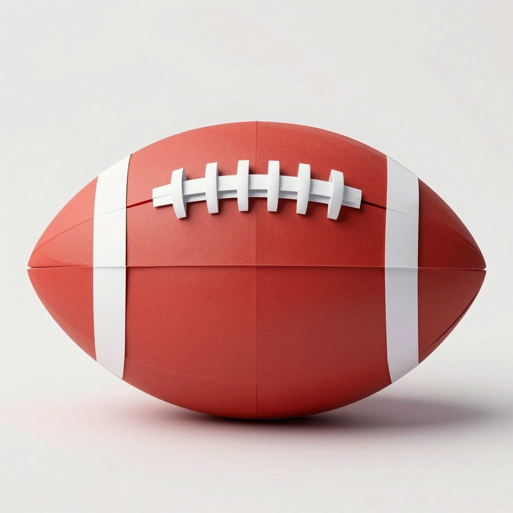 Cut-Paper 3D Football Poster