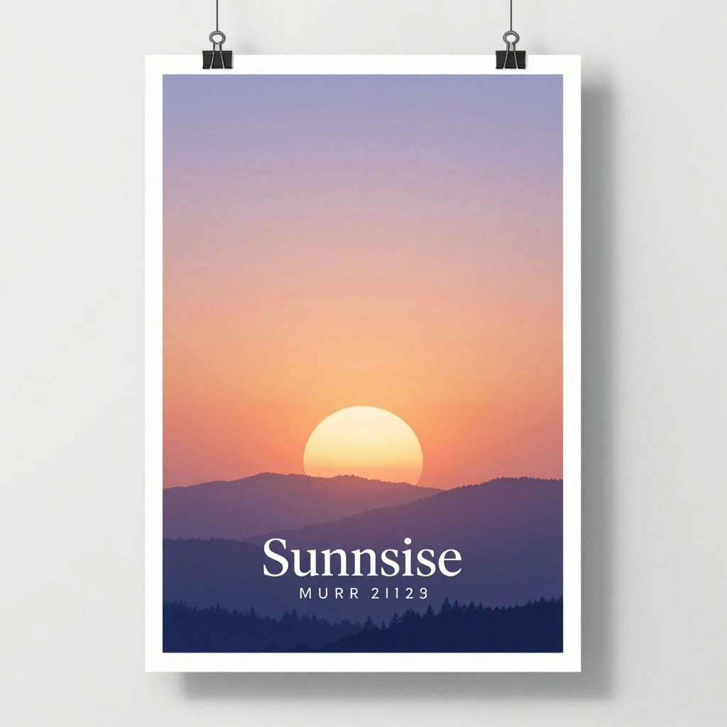 Digital Print-and-Frame Sunrise Poster